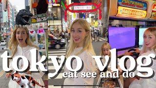 TOKYO travel vlog 2024: what I ate, shibuya crossing, japan arcades, anime and godzilla