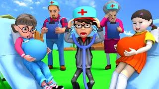 Scary Teacher 3D vs Squid Game 2 Rescuing Pregnant DOLL, Pregnant TANI  5 Times Challenge