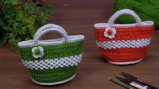 AwesomeCrochet small bag/knitting mini handbag/bolsa de ganchillo/bolsa de crochê#knitting#crochet