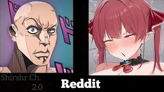 ANIME vs REDDIT (The Rock Reaction Meme) | VTUBERS part 1