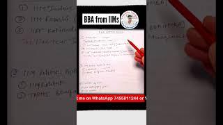 BBA from IIMs | IPM in IIMs | Top Entrance Exams for BBA @counselorvaishali #ipm #iim #bba #mba