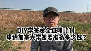 DIY学签资金证明（1）：申请加拿大学签要准备多少钱？