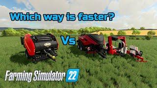 Silage wrapping | Is the fast bale actually fast? Vicon Fast Baler vs Case Baler and Kuhn wrapper