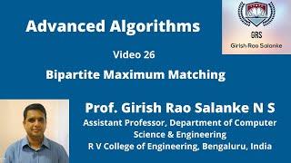 26  Bipartite Graph and Maximum Matching in Bipartite Graph