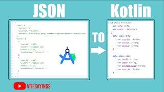 JSON to Kotlin Model Data Class | Android Studio