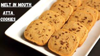 MELT IN MOUTH NO MAIDA TEA TIME COOKIES RECIPE | EGGLESS JEERA AJWAIN COOKIES WITHOUT MAIDA