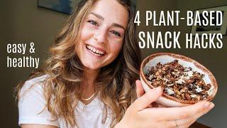 HEALTHY & Easy Plant-Based SNACKS | 4 VEGAN Snack Recipes You Need To Try!