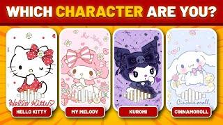 Which sanrio character are you? hello kitty, my melody, kuromi, cinnamoroll - sanrio quiz