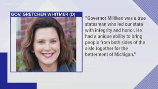 Gov. Whitmer, politicians pay tribute to former governor William Milliken