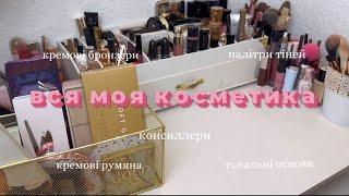 Моя колекція косметики 2024  тональні основи, консиллери, кремові румяна та бронзери, тіні…