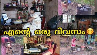 Day in my life with my study Routine/ഒറ്റക്കൊരു ദിവസം/Study Cooking & cleaning works/Day with bruno