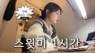 Study with me | 썩굴 (썩은 얼굴) 로 공부 1시간 