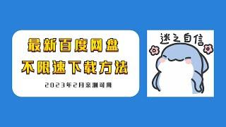 2023年2月最新百度网盘不限速下载方法分享，亲测有效！百度云网盘不限速下载工具！