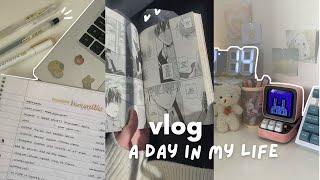 Daily vlog  busy student life, manga shopping, haul, studying, drawing, skincare, ft. Acefast