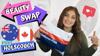 BEAUTY SWAP UNBOXING | COLLAB WITH HOLSCOUCH | AUSTRALIA & CANADA | weezasworld