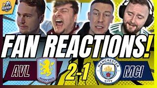 CITY & VILLA FANS REACTION TO ASTON VILLA 2-1 MAN CITY | 24/25 PREMIER LEAGUE