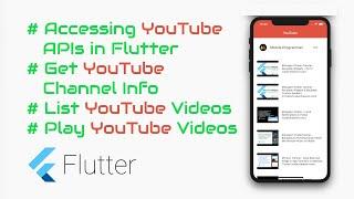 #Google's Flutter Tutorial - Play Youtube Videos, Access YouTube API, Get. Videos List from Playlist