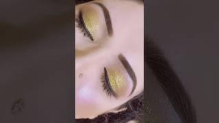 #shorts Azee Beauty saloon || soft green glitter eyeshadow #viralvideo