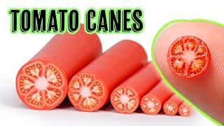 DIY Polymer clay Tomato Cane Tutorial. Miniature Tomatoes