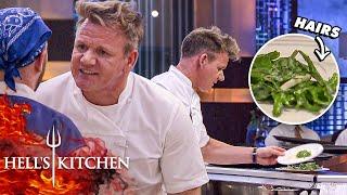 Chef Ramsay's Fuming as Customer Finds Two Hairs in Her Salad | Hell's Kitchen