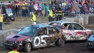 Demolition Derby Heat #1 Topsham Fair 2017