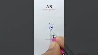 AB Initial design by Satish Calligraphy #signature #satishcalligraphy #shorts