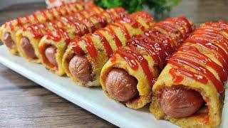 HOTDOG wag lang IPRITO, GAWIN nyo to PATOK BAON Recipe para sa mga Bata! StrawBerry-Gery