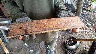 KNIFE MAKING - FORGING MOST INTERESTING MEAT CLEAVER KNIFE