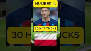 Top 5 football players whit most hat-tricks #shorts #football