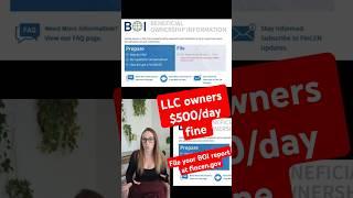 Attention LLC owners don't get hit with this $500/day fine #shorts #llc #business