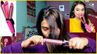 Nova 3 in 1 hair curler+straightener+crimper REVIEW & DEMO/only 399/-