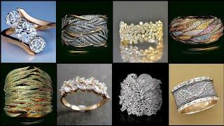 uniquely delicate gold plated rings and engagement gold rings designs for modern girls