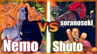 SFV CE  Nemo (Gill) vs soranoseki (Akuma) & Shuto (Urien) FT2