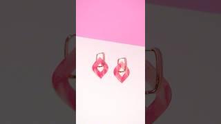 Pinky earrings #handmade #jewelry #clay #earrings #diy #creative #art #pink #girl #smallbusiness