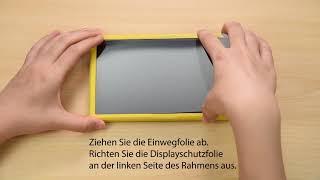 Installationsvideo von Switch OLED Panzerglas Schutzfolie mit Positionierhilfe