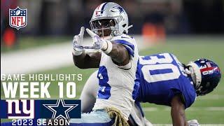 New York Giants vs. Dallas Cowboys | 2023 Week 10 Game Highlights