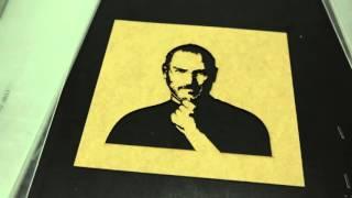 Steve Jobs Portrait Wall Picture laser cut by Kauza
