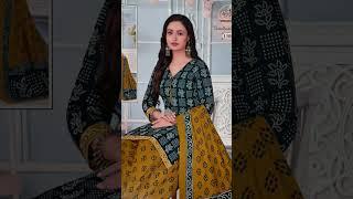 Miss world choice bandhani special pure & solid cotton dress material with cotton bottom & dupatta..