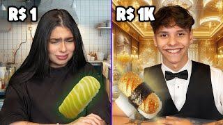 PIOR SUSHI (1R$) VS MELHOR SUSHI (1000R$)