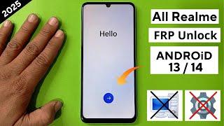 2025 : All Realme Android 13 | 14 Google/Frp Bypass - Share Article Not Working - Setting Not Open