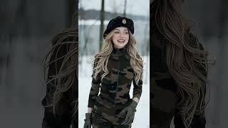 Beautiful Military Officer Singing "KATYUSHA" #proudfemalemilitary #aiwomen #mility #beautiful #usa