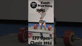 Emil Norling - 1st Place 887.5kg Total - 105kg Class 2024 European Classic Championship