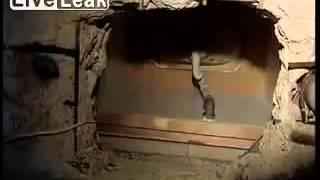 Video footage of hidden tunnel underneath Bathroom sink in Gaza