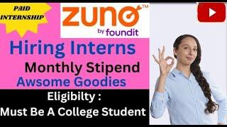 Zuno Summer Internship Program | Earn ₹20,000 Stipend | Pre-Placement Offer ||Multiple Job Locations