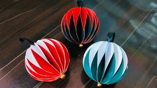 Diy Honeycomb Ball Ornament | Christmas Decoration Ideas Using Paper | Christmas Craft  2024