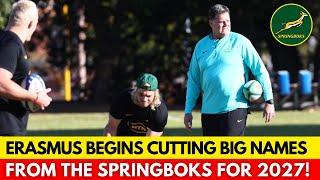 BIG NAMES DROPPED! RASSIE ERASMUS STARTS TRIMMING SPRINGBOKS FOR 2027! | SPRINGBOKS NEWS