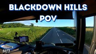 HGV Truck Driver POV Blackdown Hillls. UK Trucking