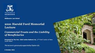 2021 Harold Ford Memorial Lecture: Commercial Trusts and the Liability of Beneficiaries