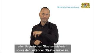 Video in Gebärdensprache: Aufgaben der Bayerischen Staatsregierung - Bayern