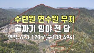 매물319번. 금산군 추부면 골짜기에 임야 전 답 대형 토지로  교통 편리 연수원 수련원 종교 부지 등으로 좋음